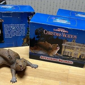 Rare Signed Mark Claus Christmas Vacation Motion Activated Attacking Squirrel